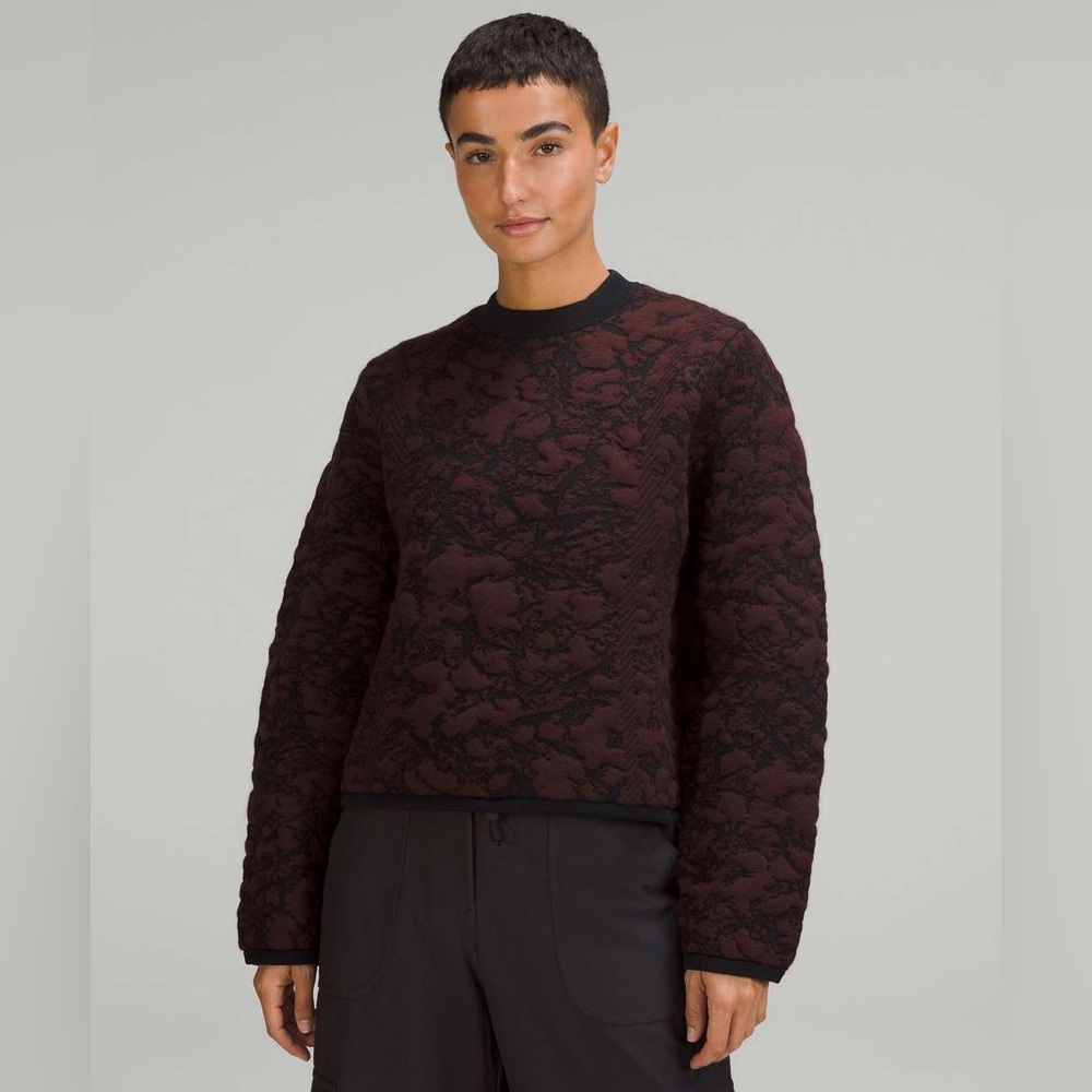 New Lululemon Jacquard Multi-Textured Crewneck thick Sweater‎ Men’s size 12